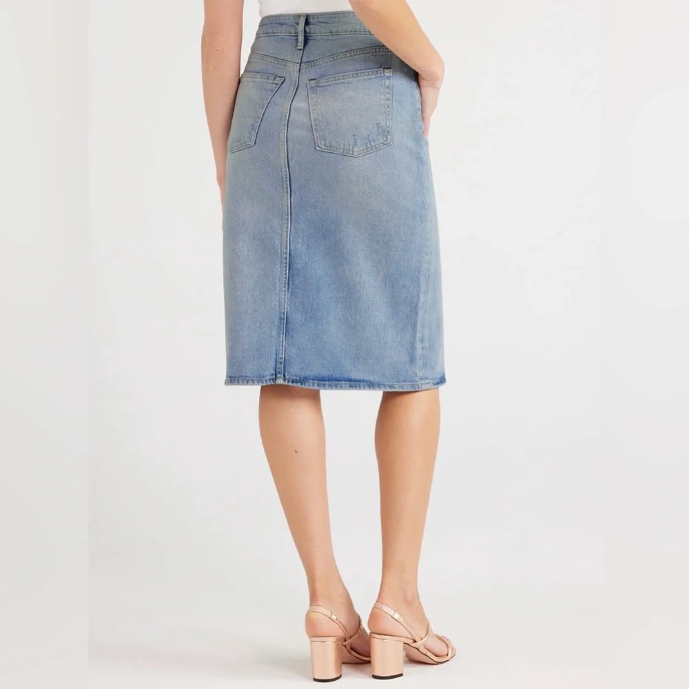Free Assembly Women's Midi Denim‎ Skirt